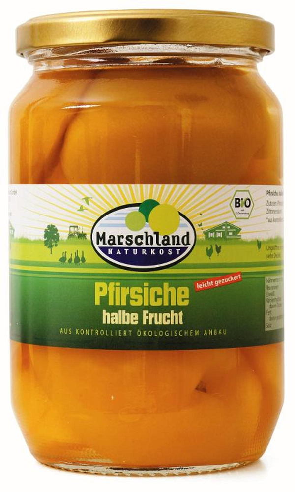 Produktfoto zu Pfirsiche im Glas, halbe Frucht 720ml ATG 385g
