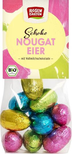 Produktfoto zu Nougat Eier mit Vollmilchschokolade, 100g