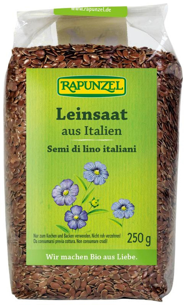 Produktfoto zu Leinsaat, braun, 250g