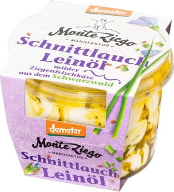 Produktfoto zu Ziegenfrischkäse Leinöl Schnittlauch, 115g
