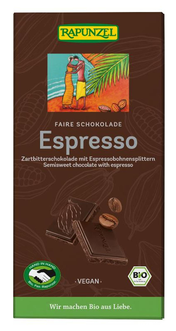 Produktfoto zu Espresso Zartbitterschokolade 51%, 80g