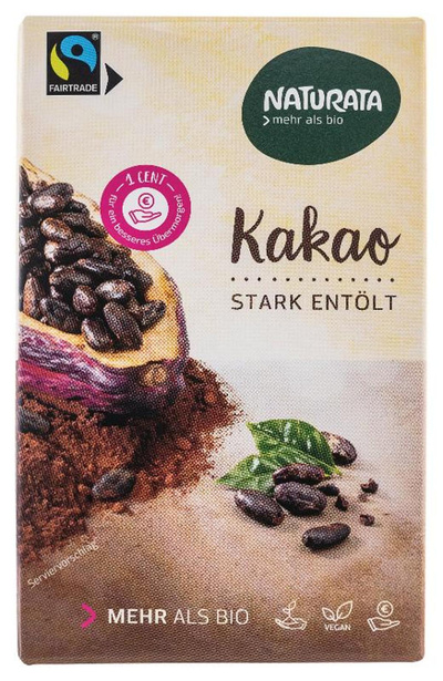Produktfoto zu Kakao, stark entölt, 125g