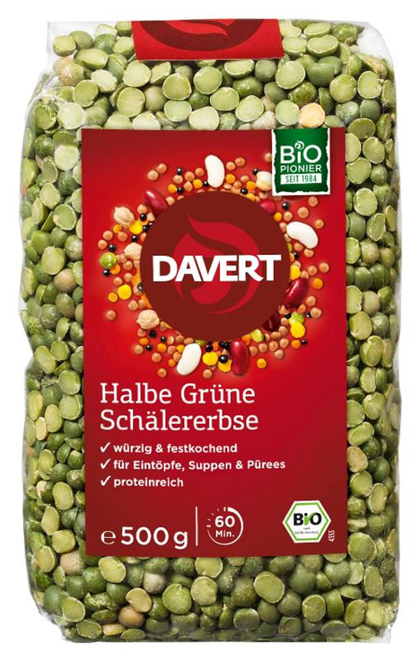 Produktfoto zu Halbe Grüne Schälerbsen, 500g