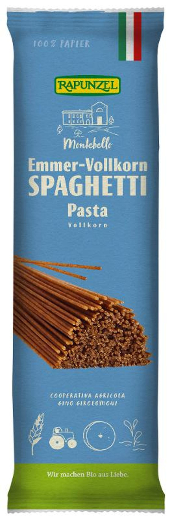 Produktfoto zu Emmer Spaghetti Vollkorn, 500g