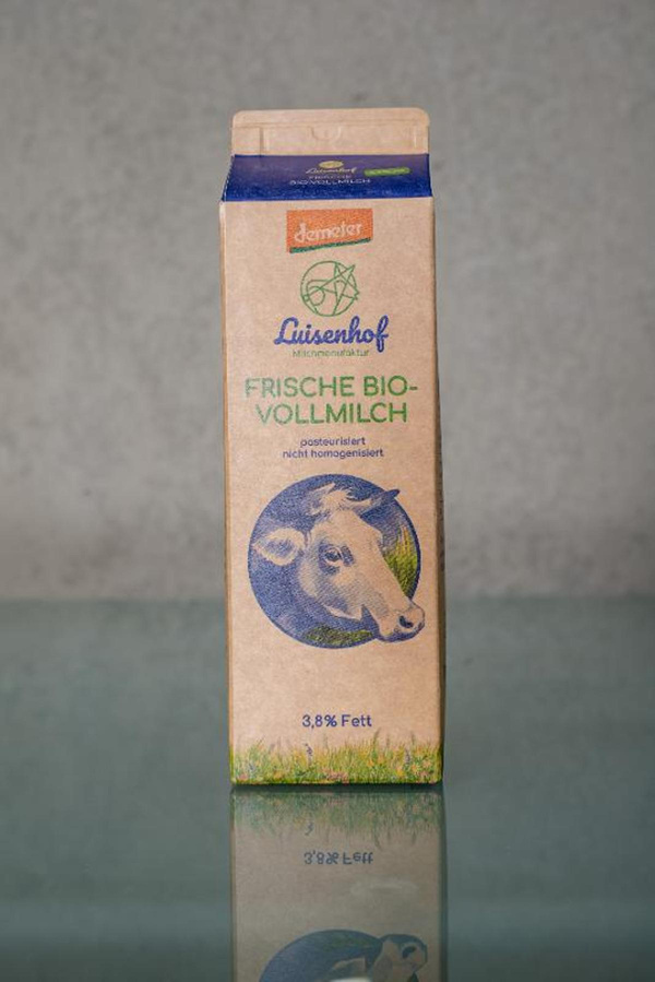 Produktfoto zu Vollmilch demeter, 1 Ltr., im Karton, nicht homogenisiert