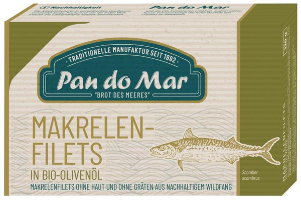 Produktfoto zu Makrelenfilets in Bio-Olivenöl, 120g