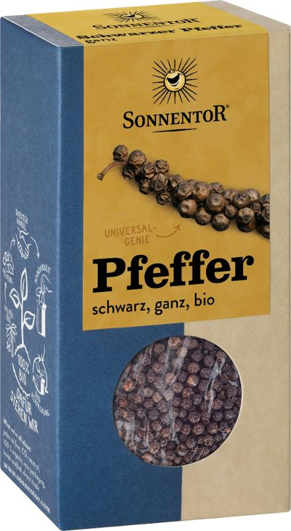 Produktfoto zu Pfeffer schwarz, ganz, 55g