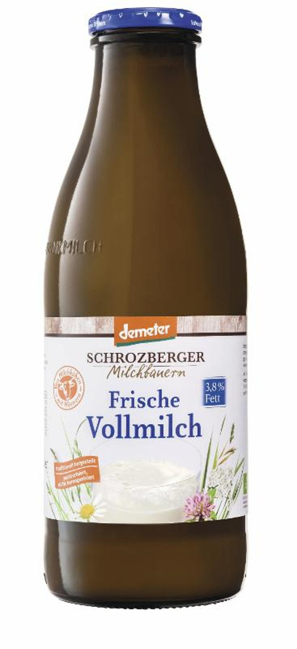 Produktfoto zu Vollmilch demeter in der Flasche, 1Ltr