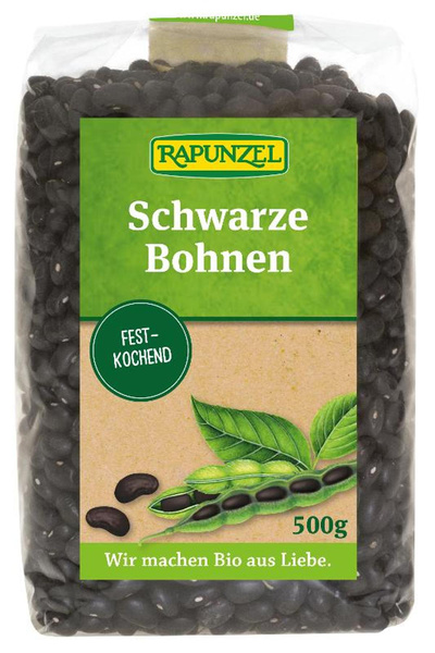 Produktfoto zu Schwarze Bohnen, getrocknet, 500g
