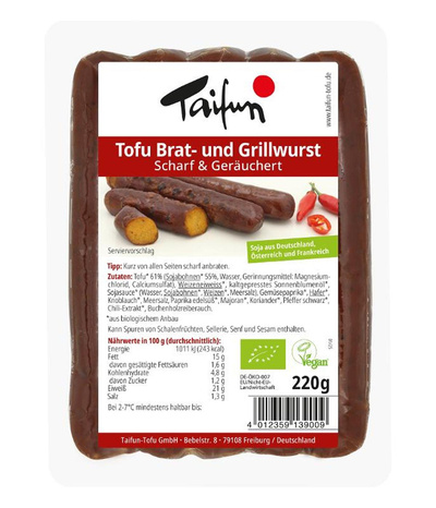 Produktfoto zu Tofu Brat-u.Grillwurst, 220g, 5 Stück
