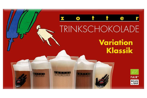 Produktfoto zu Zotter Trinkschokolade Variation Klassik, 5x 22g