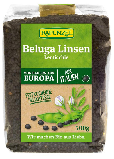 Produktfoto zu Beluga-Linsen, schwarz, 500g