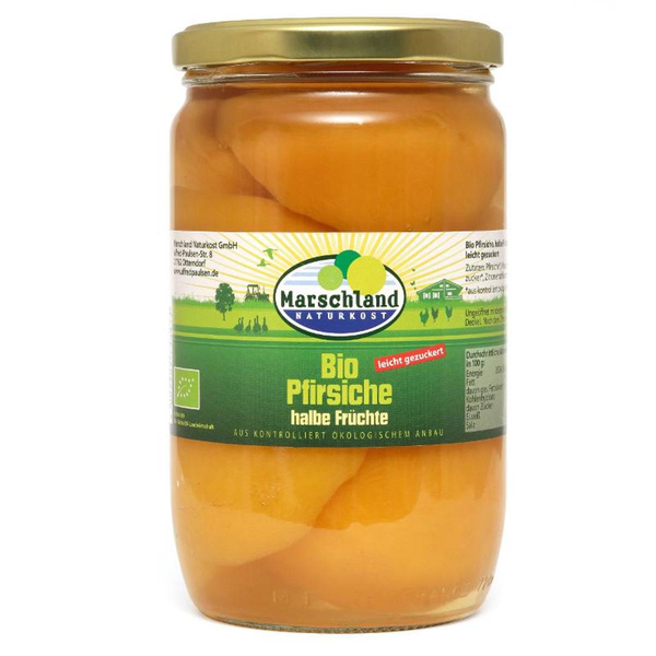 Produktfoto zu Pfirsiche im Glas, halbe Frucht 720ml ATG 385g