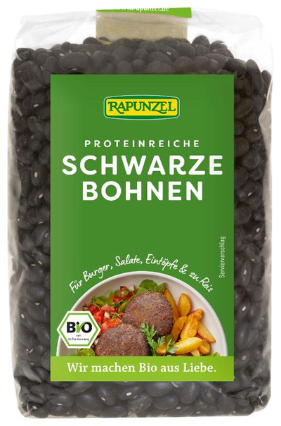 Produktfoto zu Schwarze Bohnen, getrocknet, 500g