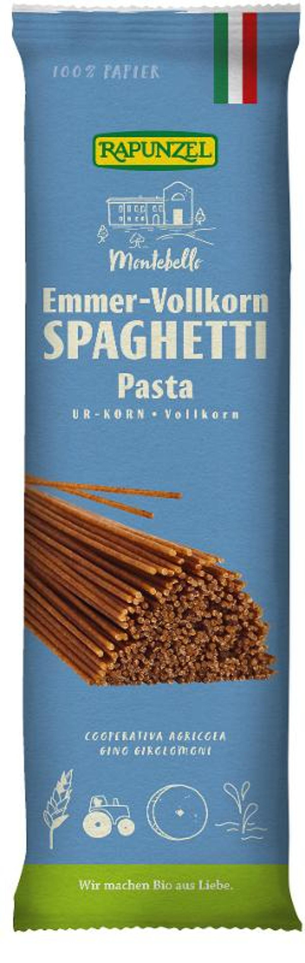 Produktfoto zu Emmer Spaghetti Vollkorn, 500g