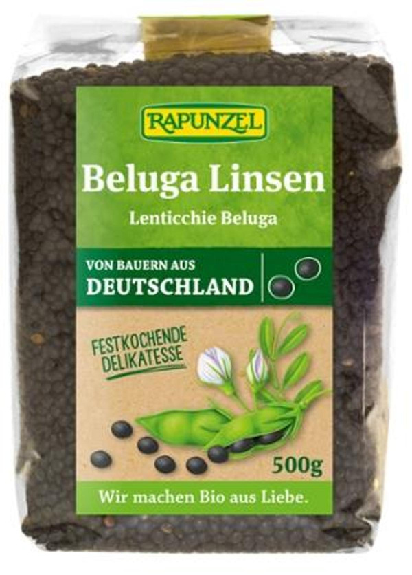 Produktfoto zu Beluga-Linsen, schwarz, 500g